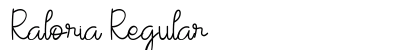 Raloria Regular Font Preview