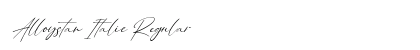 Alloystan Italic Regular Font Preview