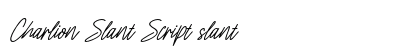 Charlion Slant Script slant preview