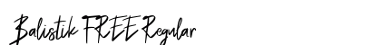 Balistik FREE Regular Font Preview