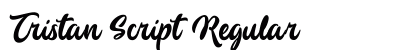Tristan Script Regular Font Preview