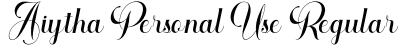 Aiytha Personal Use Regular font free download
