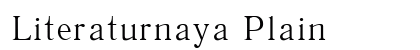 Literaturnaya Plain Font Preview