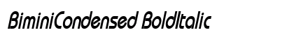 BiminiCondensed BoldItalic preview