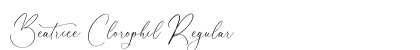 Beatrice Clorophil Regular (OpenType) Font Preview