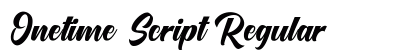 Onetime Script Regular preview Onetime Script Regular preview