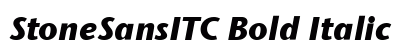 StoneSansITC Bold Italic preview