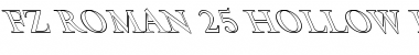 FZ ROMAN 25 HOLLOW LEFTY Font