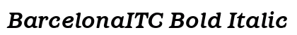 BarcelonaITC Bold Italic preview