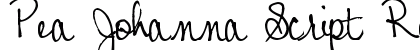 Pea Johanna Script Regular Font Preview
