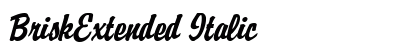 BriskExtended Italic Font BriskExtended Italic Font Preview