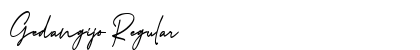 Gedangijo Regular Font Preview
