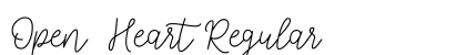 Open  Heart Regular Font Preview