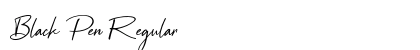 Black Pen Regular Font Preview