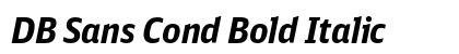 DB Sans Cond Bold Italic preview DB Sans Cond Bold Italic preview