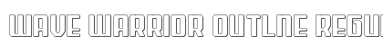 Wave Warrior Outlne Regular Font Preview Wave Warrior Outlne Regular Font Preview
