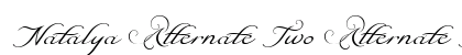 Natalya Alternate Two Alternate Two Font Preview