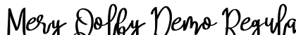 Mery Qolby Demo Regular Font Preview