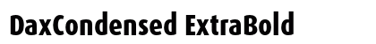 DaxCondensed ExtraBold preview