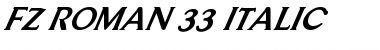 FZ ROMAN 33 ITALIC Font