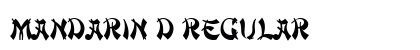Mandarin D Regular Font Preview