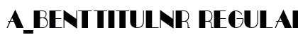 a_BentTitulNr Regular Font Preview