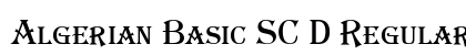 Algerian Basic SC D Regular Font Algerian Basic SC D Regular Font Preview