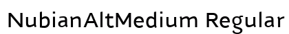 NubianAltMedium Regular Font Preview