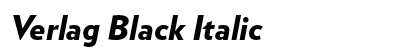 Verlag Black Italic preview