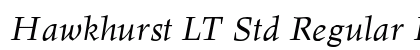 Hawkhurst LT Std Regular Italic Font Preview