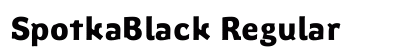 SpotkaBlack Regular Font Preview