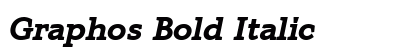 Graphos Bold Italic Font Preview