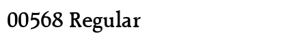 00568 Regular Font Preview