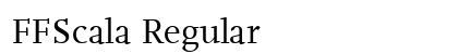 FFScala Regular Font Preview