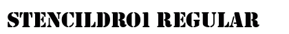 StencilDRo1 Regular Font Preview