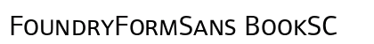 FoundryFormSans BookSC preview