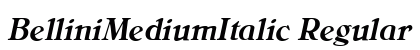 BelliniMediumItalic Regular font free download
