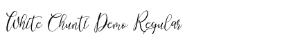 White Chunti Demo Regular Font Preview