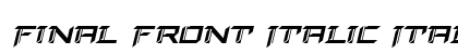 Final Front Italic Italic Font Preview