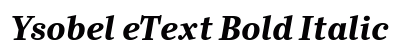 Ysobel eText Bold Italic preview