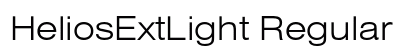 HeliosExtLight Regular Font Preview