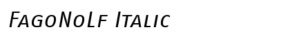 FagoNoLf Italic Preview