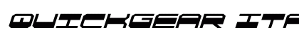 QuickGear Italic Italic Font Preview