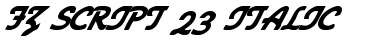 FZ SCRIPT 23 ITALIC Font