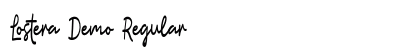 Lostera Demo Regular Font Preview