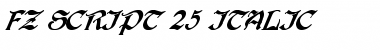 FZ SCRIPT 25 ITALIC Normal Font