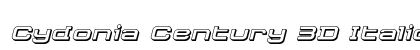 Cydonia Century 3D Italic Italic Font Preview