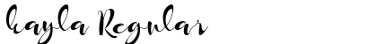 kayla Regular Font kayla Regular Font Preview