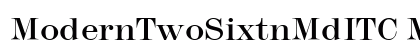 ModernTwoSixtnMdITC Medium Font Preview