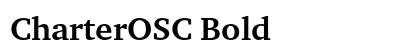 CharterOSC Bold Font Preview